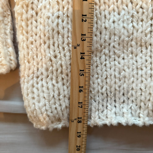 Anthropologie Knit Cardigan Cropped Sweater White Size XS - Picture 7 of 7